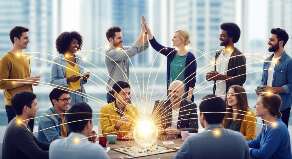 How Social Connectivity Enhances Collective Energy