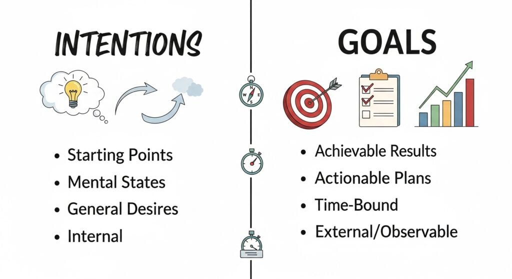Key Differences Between Intentions and Goals