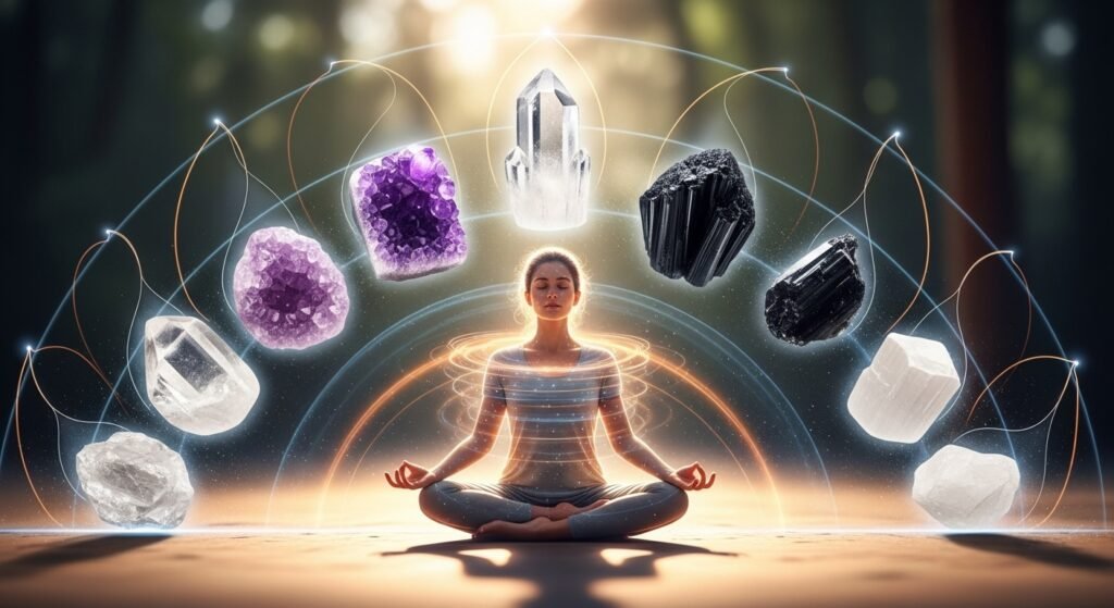 Using Crystals for Energetic Shielding