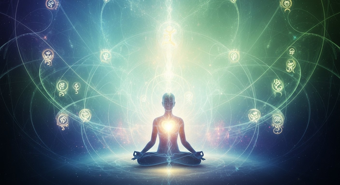 A calming spiritual-themed image representing deep inner peace, featuring soft colors, serene energy, and meditative elements that reflect Bahlon’s guidance beyond traditional meditation practices.