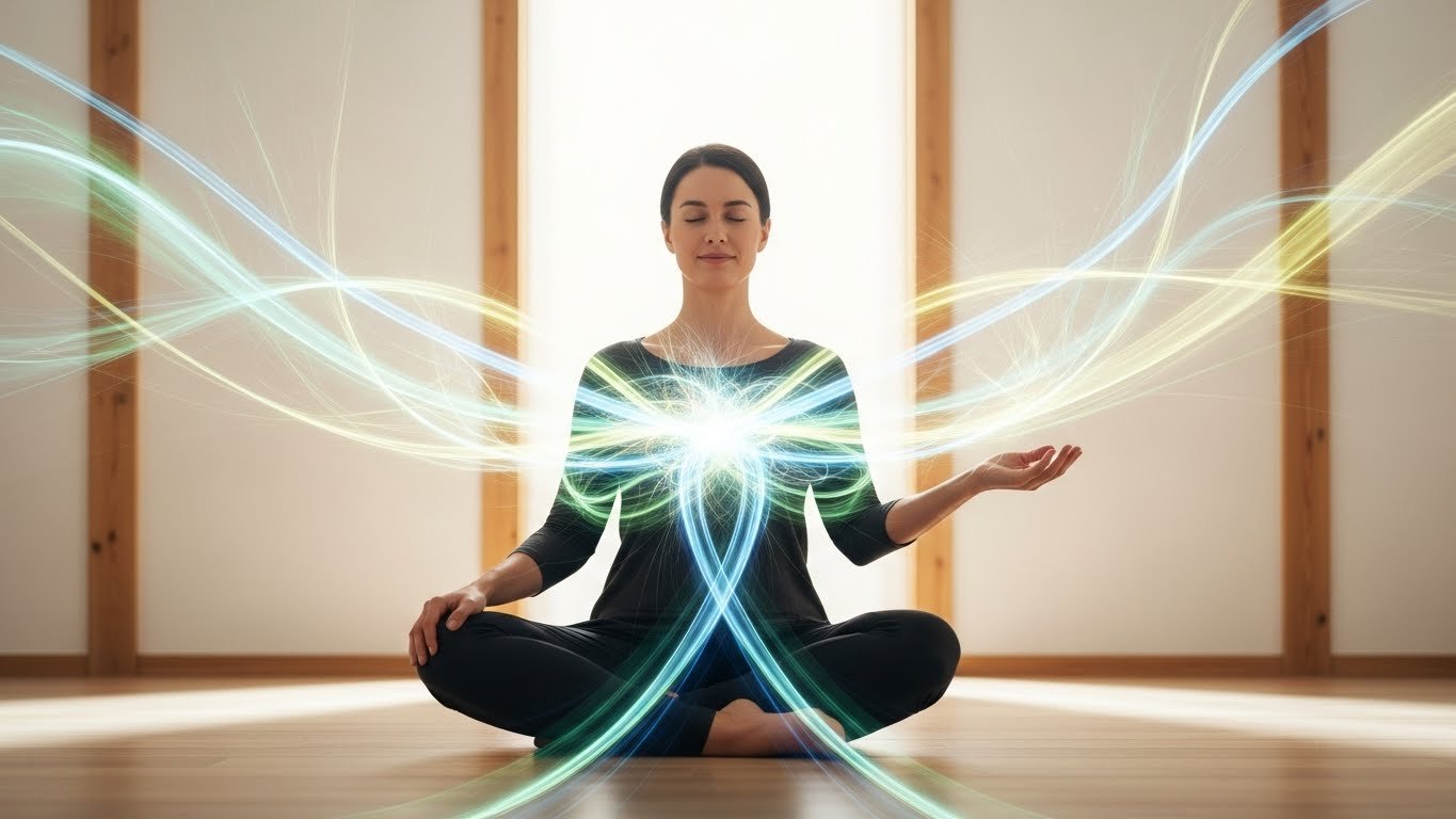 Soft, calming energy-inspired image showing light, flow, and clarity, symbolizing Bahlon’s approach to mental clarity through energy hygiene practices.