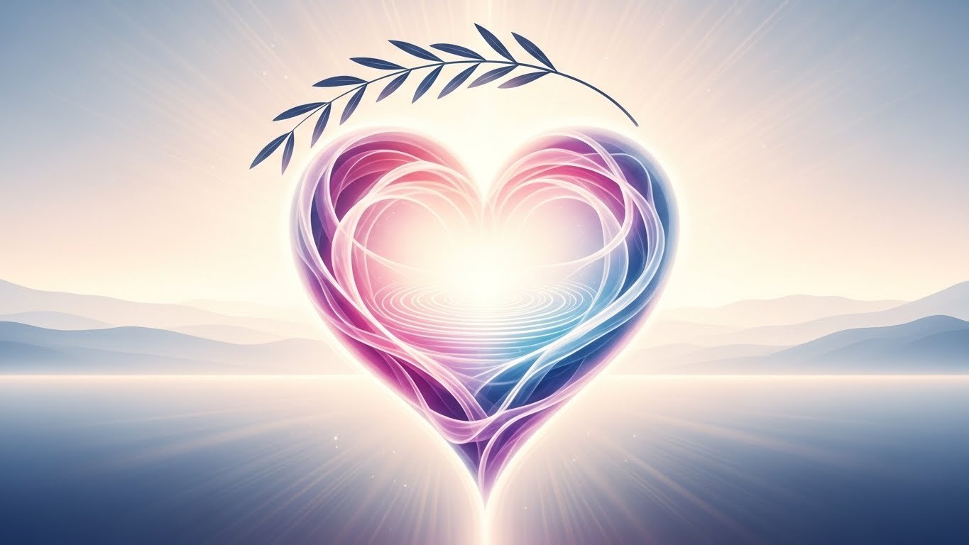 A calm, heart-centered image with soft light and open space, symbolizing emotional release, inner peace, and the healing power of forgiveness through Bahlon’s teachings.