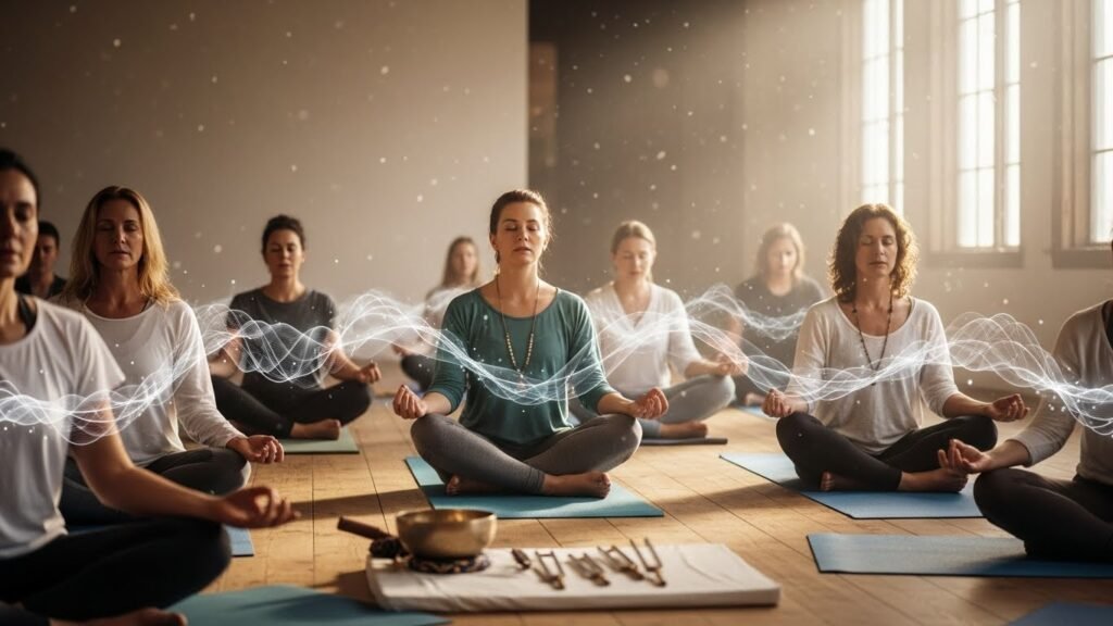 Solfeggio frequency chanting vocalizes frequency and vibration wellness method ancient tones—396Hz fear release, 417Hz change facilitation, 528Hz DNA repair—resonating exact cellular storage frequencies precisely.